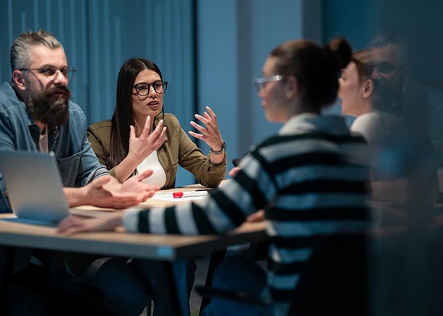 People in meeting room