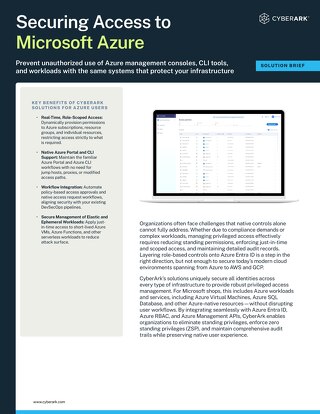 Securing Access to Microsoft Azure