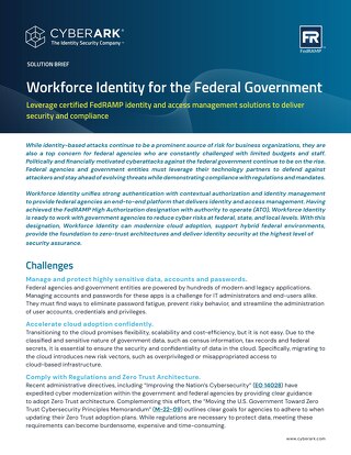 Workforce Identity for the Federal Government