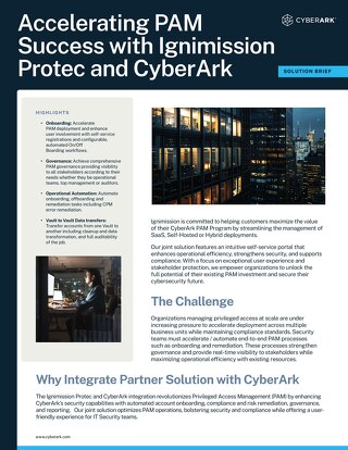 Accelerating PAMSuccess with Ignimission Protec and CyberArk