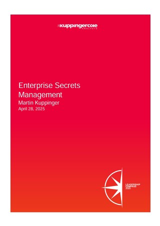 2025 KuppingerCole Leadership Compass for Enterprise Secrets Management