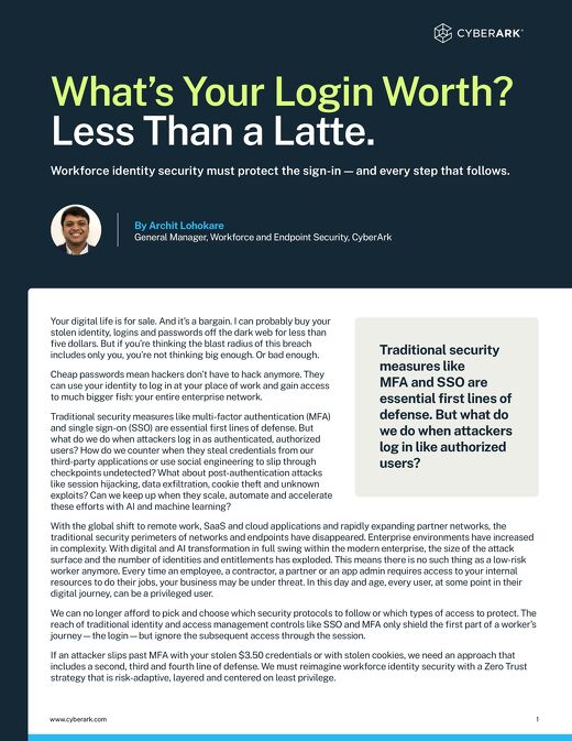 What’s Your Login Worth? Less Than a Latte