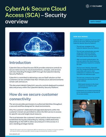 Secure Cloud Access (SCA) Product Security Overview