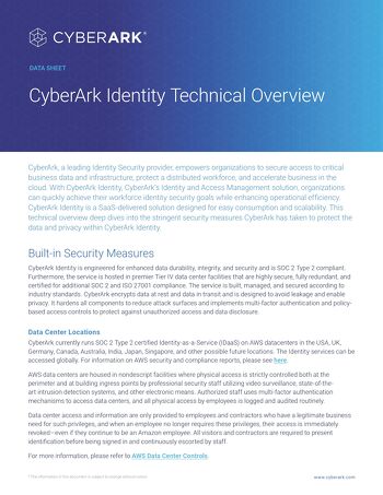 CyberArk Identity Technical Overview