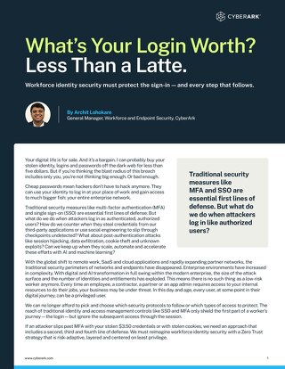 What’s Your Login Worth? Less Than a Latte